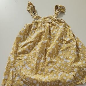 Old Navy Mustard Floral Dress with Ruffle Straps